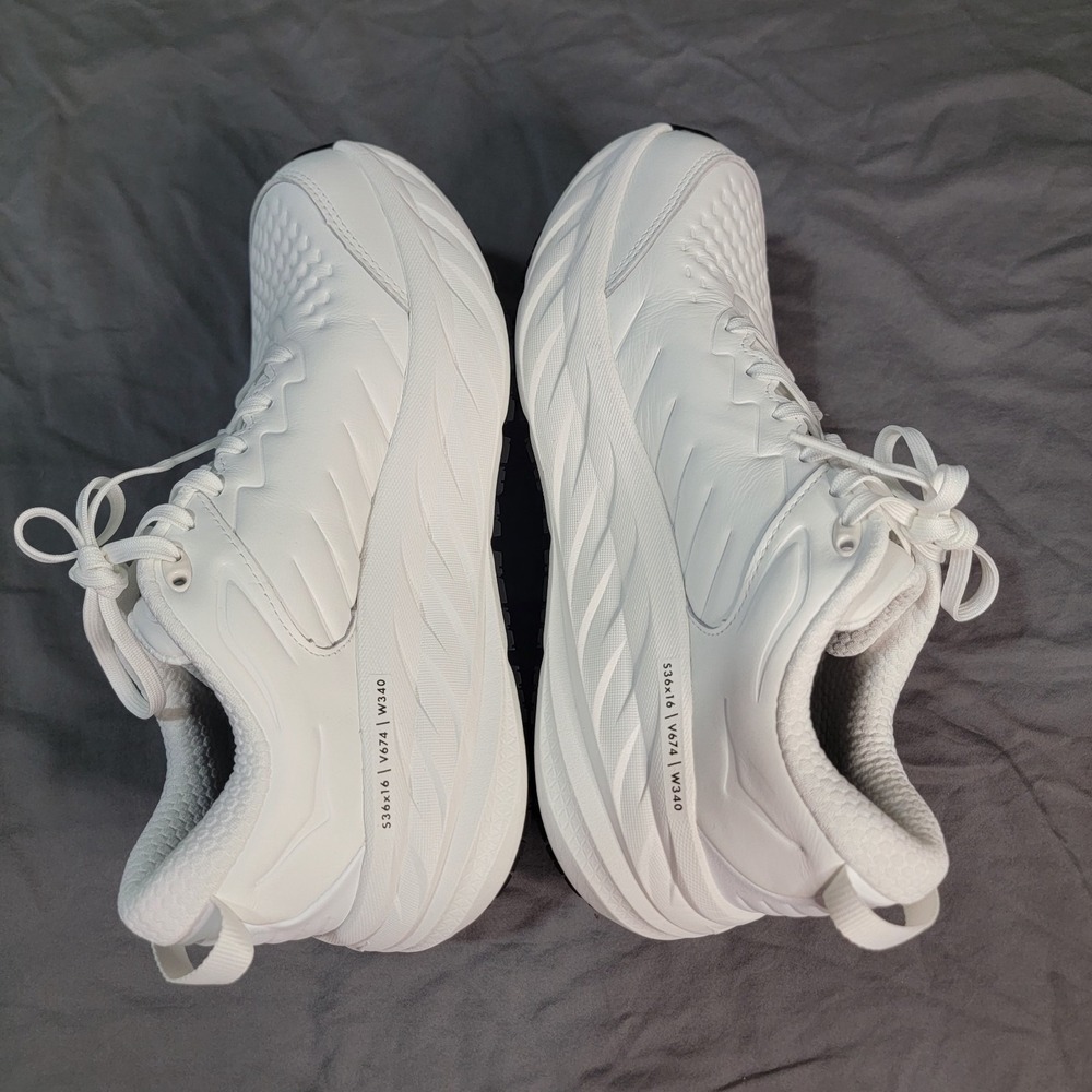 Hoka Bondi SR Running Shoes Womens 9 US White Work Sneaker Slip Resistant - Picture 10 of 14